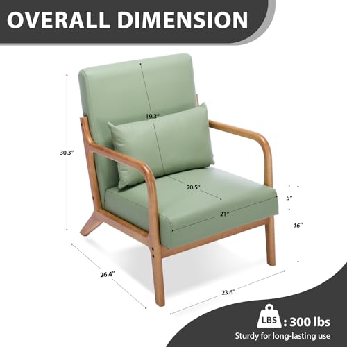 Sillón Plegable Faux Leather Verde Menta miniatura 2