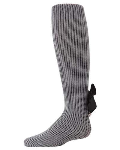 MeMoi Girls' Herringbone Bow Back Tights2