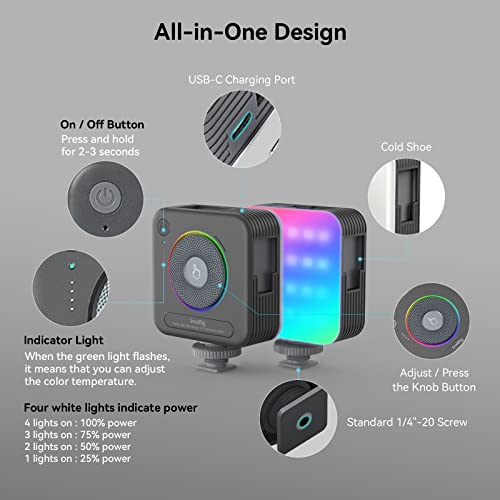 SMALLRIG P108 RGB Video Light Led Camera Light Video Light for Photography dsrl camera videography youtube live streaming 4055 - Image 2