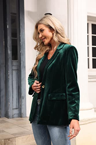 Ivay Womens Velvet Blazer Long Sleeve Fall Blazers Jacket #TOP3