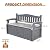 Devoko 80 Gallon Storage Bench Deck Box Lockable for Patio Furniture, Garden Decor and Outdoor Seating for Cushions, Garden Tools and Pool Supplies (Grey)