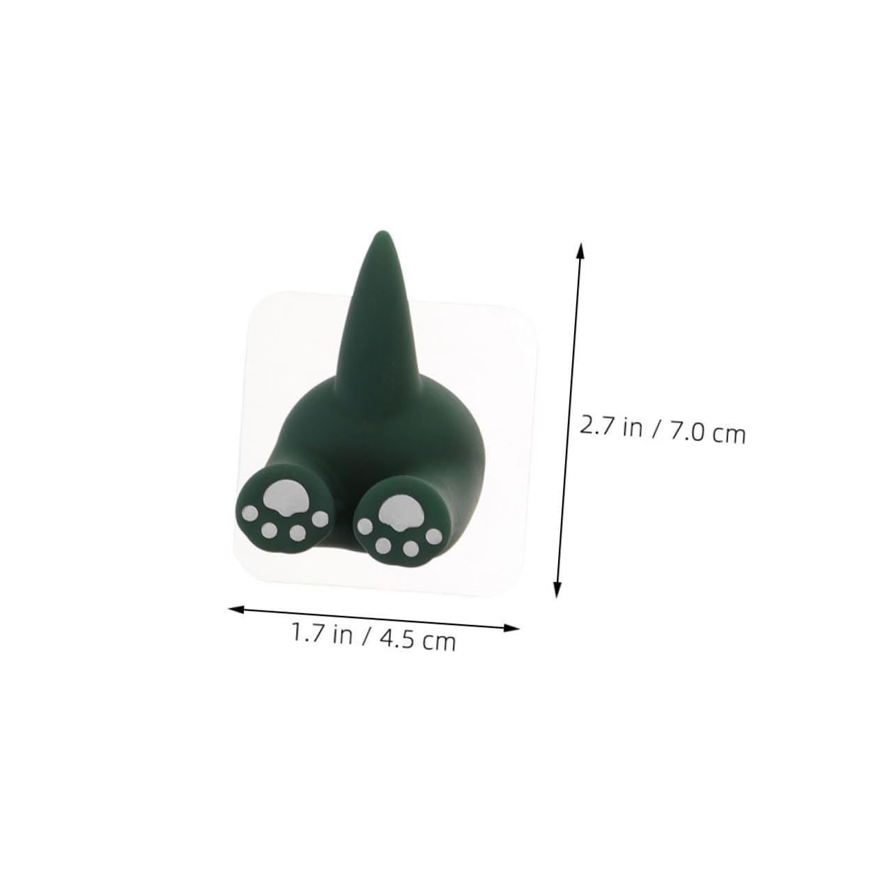 FONDOTIN 2pcs Animal Tail Wall Hooks Adhesive Cartoon Hooks for Bathroom Kitchen Living Room Vinyl Material Playful Design for Towel Key Organization Rustic Farmhouse Style