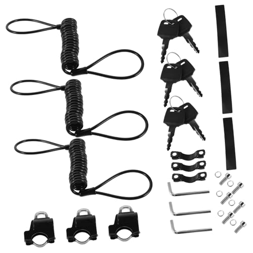 Ciieeo 3juegos Candado para Casco De Motocicleta Bloqueo Antirrobo para Casco Candado De Seguridad para De Scooter para Motocicleta Bicicleta Eléctrica y Scooter Asegura Tu Cualquier Esce