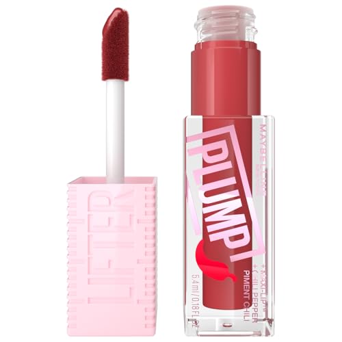 Image of Maybelline New York Lifter Plump, Plumping Lip Gloss, Hot Chili | 30% Instantly Plumper Look