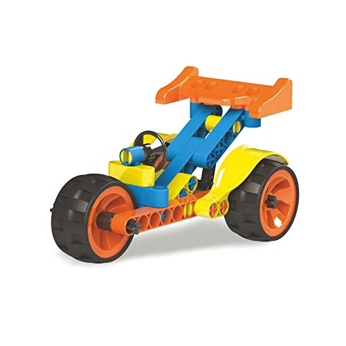 mechanix made in india, made from plastic blix cars-2 series for 5+ years of kids, can make completely unique working model from it, 10 models can make, 76 pieces- Multi color - Image 4 thumbnail