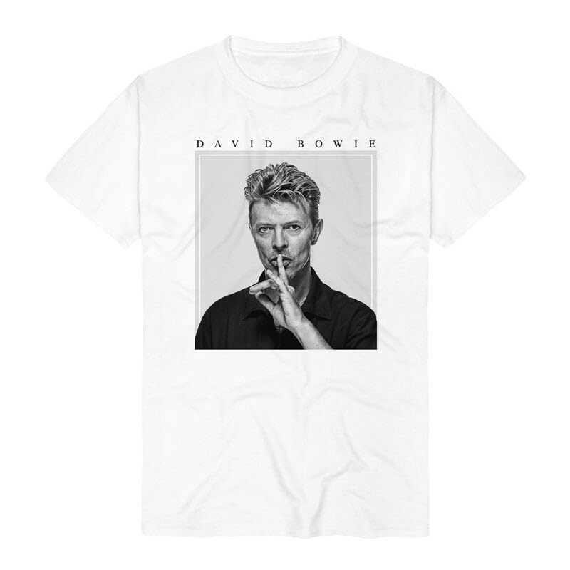 David Bowie Photo Homme T-Shirt Manches Courtes Blanc Regular/Coupe Standard