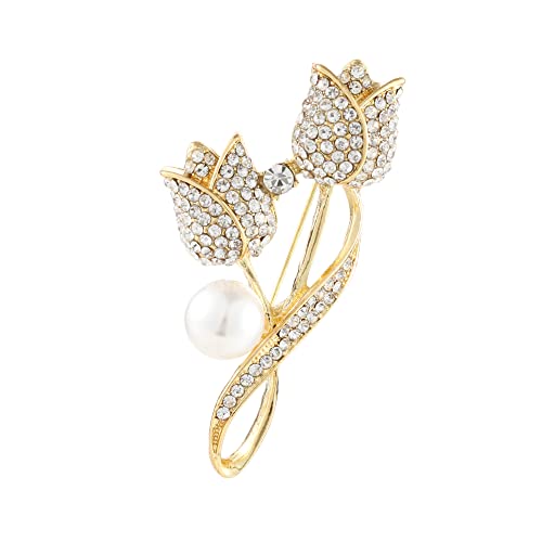 Broche fleur en zinc et verre travaillé épingle de qualité supérieure pour costume