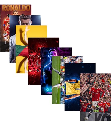 Image of Ronaldo Posters - Football Poster for Wall 300 GSM 12x8 Inch CR7 Posters - Gift for Football Lovers - Cristiano Ronaldo Wall Sticker