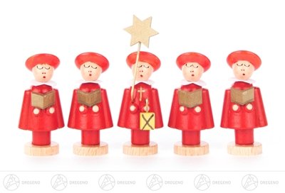 Chanteurs de Carol en bois figurine de Noël artisanale des Montagnes de l'Ore