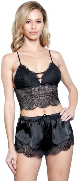 Kristal Cami Set Black