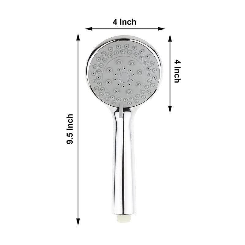 Image of ABS Plastic 5Gear Hand Rain Spray Shower Head | Bathroom Hand Shower with Adjustable Water Flow | Durable, Lightweight, Easy Installation, Modern Bathroom Accessory (Pack of 1)
