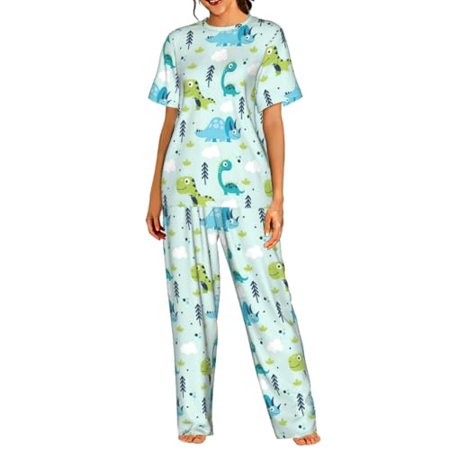 Pyjama dinosaure femme ensemble de nuit doux pour retrouver la douceur de l'enfance