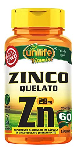 Kit 5 Zinco Quelato cápsulas 60 cápsulas Unilife
