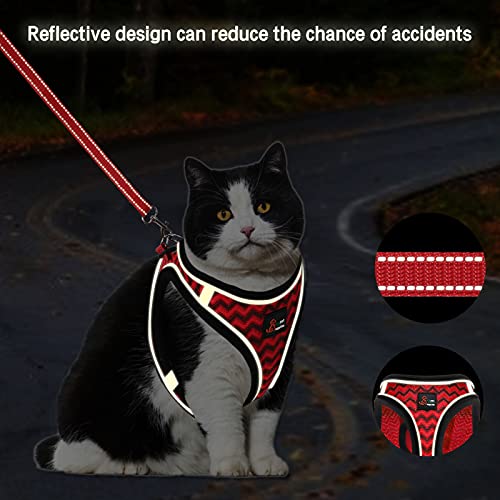Youpeck Cat Harness And Leash Set For Walking Cat And Small Dog Harness Soft Mesh Harness Adjustable Cat Vest Harness With Reflective 5Ft Strap Comfort Fit For Pet Kitten Puppy Rabbit(Xs,Red) #TOP4