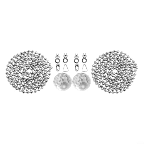 HpLive Lot de 2 chaînes de traction en cristal K9 et métal de 1 m pour lampe de salle de bain ou ventilateur de plafond