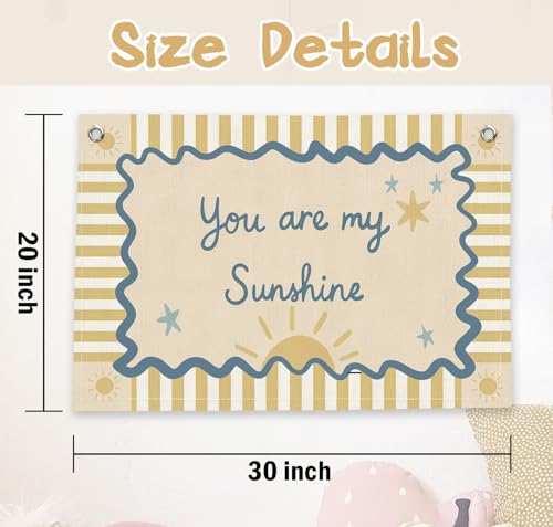 RTXLEZM Boho Sunshine Nursery Decor, You Are My Sunshine Canvas Banner Wall Hanging, Kids Positive Affirmations Wall Art Prints for Toddler Boys Girls Nursery Room Bedroom Playroom Decor, 20x30 Inch by RTXLEZM - Used condition - Image 7
