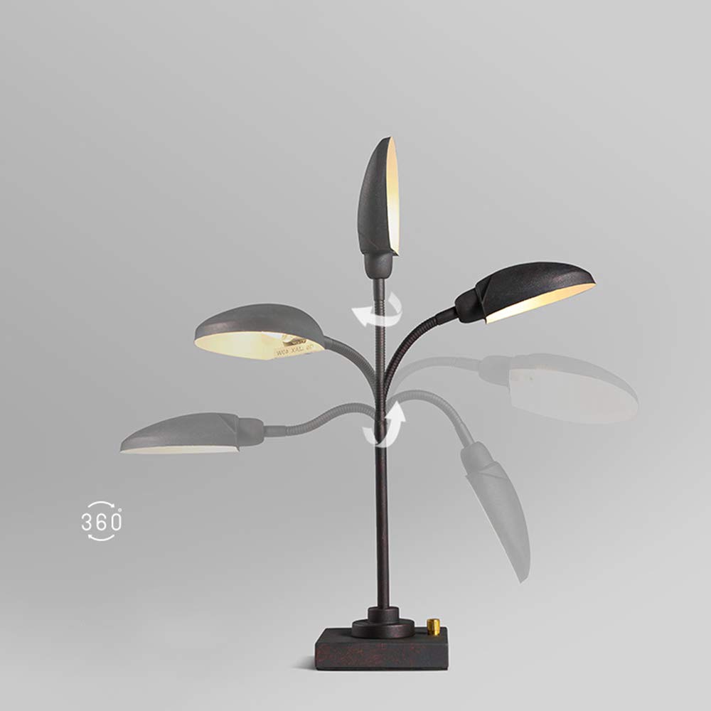Vinta Antike rost Arbeitsplatzlampe Metall Leselampe Verstellbare Schreibtischlampe G9 Retro Tischleuchte Schlafzimmer Nachttisch Lampe Arbeitsplatz-Leuchte