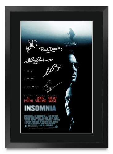 Cartel de Insomnia 2002 firmado por Al Pacino para decorar su sala de cine en casa con marco A3