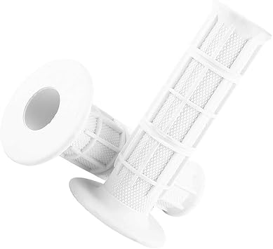 1Pair White Grips, 22mm 7/8" Dirt Bike Grips Scooter Grips Handlebar Hand Grips for Motorcycle, Mini Bike, Dirt Bike, Pit Bike Handlebar Pro Taper Grips Dirtbike