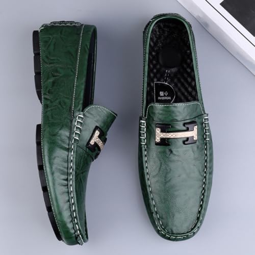 Men's Cowhide Leather Loafers, Casual Slip - On Shoes, Soft Penny Loafers for Men, Lightweight Driving Boat Shoes2