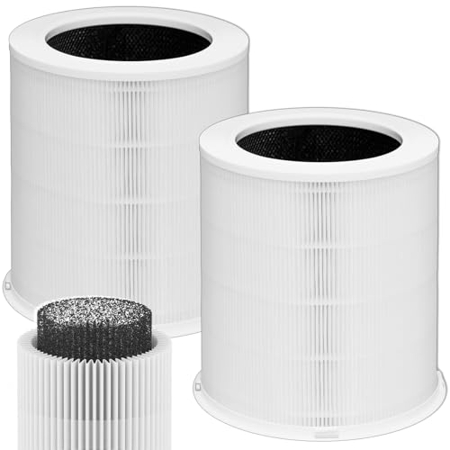 WOCASE 2 Pack AP401 AP402 Upgrade H14 HEPA Air Purifier Filters Replacement,Compatible with Dayette AP401 AP402 & JOWSET AP402 AP403 Air Purifier,4 in 1 High-Efficiency Purification System