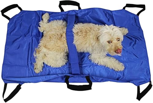 EZweekend折りたたみ式動物担架犬用担架ペット輸送トロリー獣医用担架 (青です)