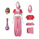 Xichahao Adult I Dream of Jeannie Costume Women I Dream of Jeannie Bottle Fullset (pink-a, XL)