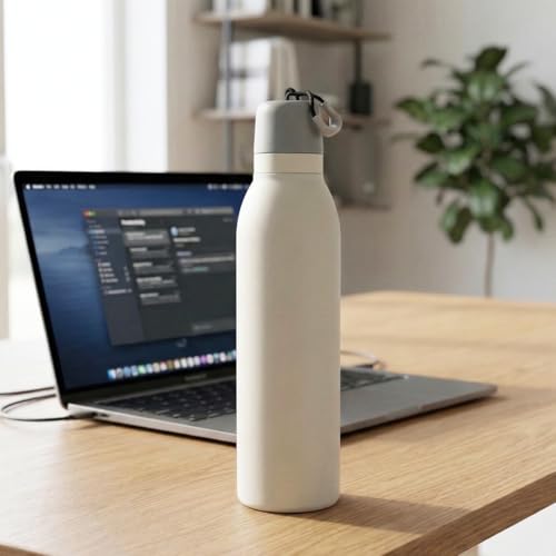 Image of HomeEssentials 700ml Stainless Steel Water Bottle: 3-Layer Insulated Hot & Cold Flask - Leakproof Design - Premium Sports Bottle for School, Office & Home - Sleek Durable Hydration (Grey)