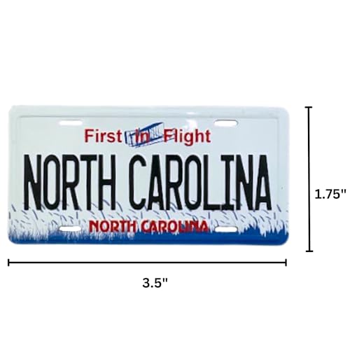 Imán decorativo rectangular de placa North Carolina miniatura 4