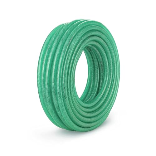 Image of Garbnoire 0.75 Inch Heavy Duty 3 Layered Braided Water Hose Pipe Garden Outdoors Pipes (50 Meter (164.04 Feet), Green)
