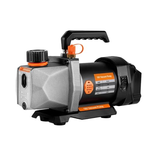 Bomba de vacío para refrigerante 5PA, entrada de aire 1/4", para refrigeración y aire acondicionado automotriz y doméstico, 1/2 HP, para uso con batería de 18 V y bricolaje miniatura 4