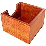 Gadpiparty Servilletero de Madera Rústica sin Tapa, Organizador Cuadrado de Servilletas para Mesa de Comedor, Dispensador Estable de 12 Cm Adecuado para Restaurantes, Cafeterías y Hogar