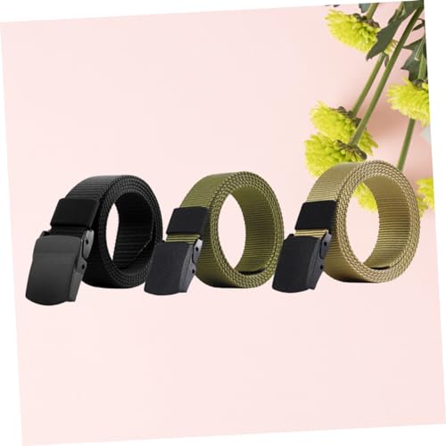 BESTYASH 3PCS Quick Drying Canvas Belt for Men Breathable and Outdoor Training Belt with Plastic Buckle for Sports and Hunting4