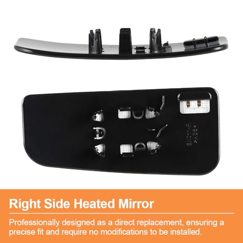 Senzeal Passenger Side Heated Lower Mirror Glass Replacement for Ford F150 Truck 2015-2020 Ford F250 F350 Super Duty F450 F550 Truck 2017-2022 Towing Mirror FL3Z17K707J (Right Side)