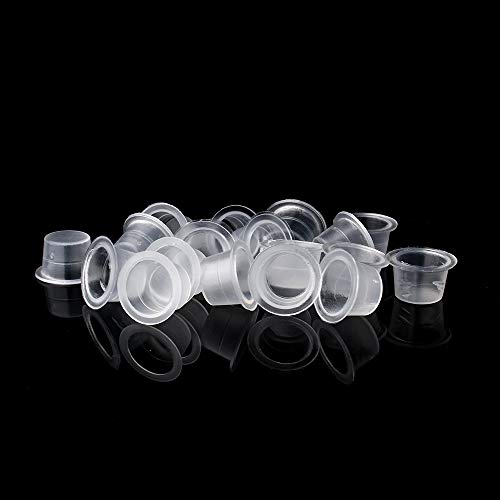 image for TC Disposable Tattoo Ink Cups-Medium 100pcs Disposable Plastic Tattoo 
