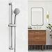 OFFO Shower Slide Bar, 21 in Slide Bar with Adjustable Handheld Shower Head Holder for Bathroom Wall Mounted, Chrome Finish