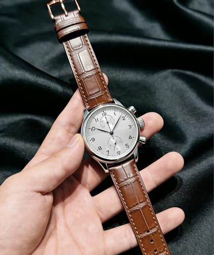 Image of BINLUN Leather Watch Band Genuine Calfskin Replacement Watch Strap Quick Release Crocodile Pattern 10 Colors 13 Sizes for Men Women(10mm,12mm,14mm,16mm,17mm,18mm,19mm,20mm,21mm,22mm,23mm,24mm)
