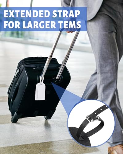 Caianwin 3 Stück Kofferanhänger, Flugreise Gepäckanhänger aus PU-Leder Wasserdichter Koffer- & Taschenanhänger Koffer Anhänger mit Adressschild Adressanhänger Koffer fur Haustiertaschen Reiserucksäcke