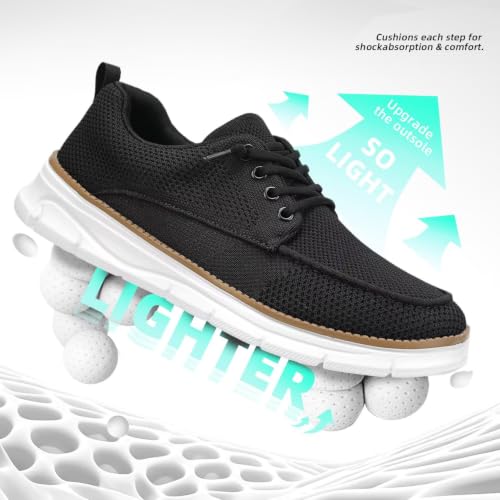 Image of Mens Casual Slip-on Loafers Shoes Non Slip Boat Shoes Sneakers Mesh Business Oxfords Work Driving Lightweight Comfortable Soft Sole Walking