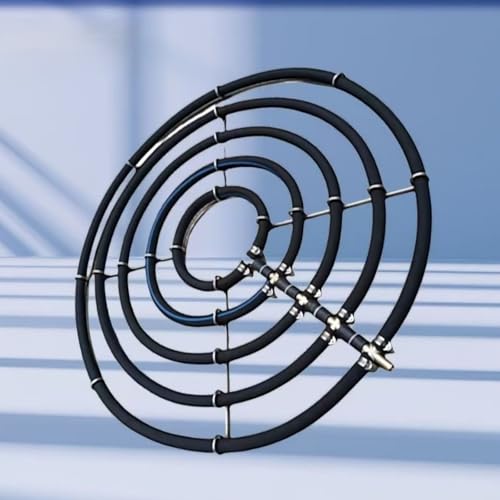 304ステンレス製 大型エアストーン 水槽用エアレーション 超微細気泡 静音設計 円盤型 酸素供給 メダカ/熱帯魚/観賞魚/鯉対応 水族館/家庭用 気泡ディフューザー 空気石 エアリング バブルストーン 耐久性 酸素発生器 エアタンク (直径55CM(5周