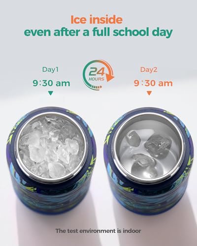 Image of Choco Mocha Kids Water Bottle For School, Kids Insulated Lightning Water Bottle Stainless Steel for Boys, 18Oz Blue