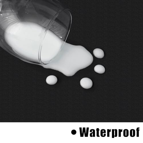 homing Rectangle Vinyl Tablecloth, Waterproof Spillproof Plastic Flannel Backed Table Cloth, Wipe Clean Table Cover for Dining, Buffet Parties and Camping (Black, 60" x 84")