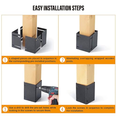 Protector de Poste Ajustable para evitar daños en cercos y barandillas metálicas 7