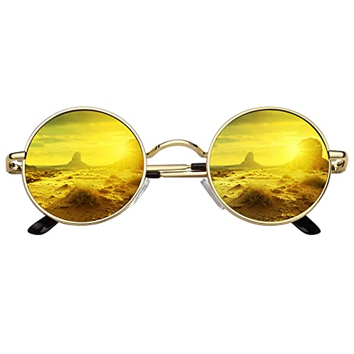 Cgid E01 Estilo Vintage Retro Lennon Inspirado Círculo Metálico Redondo Gafas De Sol Polarizadas Para Hombres Y Mujeres Cgid E01 Estilo Vintage Retro Lennon Inspirado Círculo Metálico Redondo Gafas De Sol Polarizadas Para Hombres Y Mujeres