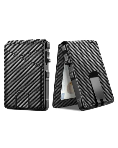 WeeDee Wallet for Men, Slim Wallets with Money Clip Pop Up Credit Card Holder RFID Blocking Mens Minimalist Wallet