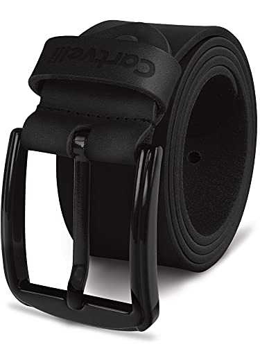 Cartvelli Ceinture en cuir véritable pour homme - Noir - 38 mm - Fabriquée en Allemagne - Boîte cadeau - Ceinture pour homme - Boucle - Noir métallique - Noir - XX-Large Cover