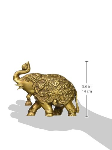 Amazon.co.jp: Saluting Elephant Ornament Indianギフト真鍮置物彫刻