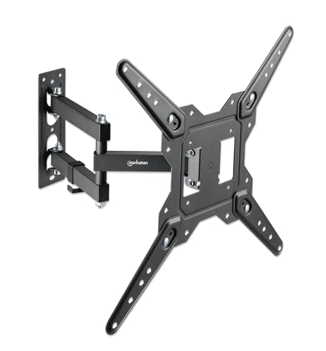 Image of Manhattan Full Motion TV Wall Mount - Articulating Arm for 23-55 TVs, Space-Saving Design, +90 Swivel & Cable Management, Durable Steel - 462624