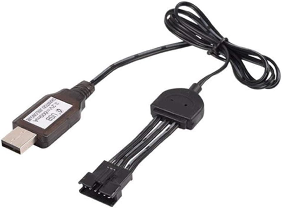 hj Black SM6P Plug 800mAh 9.6V 20C Rechargeable Lithium Battery with Charging USB Cable for High Speed RC Car S911 S912 9115 9116 9120 Remote Control Toy or RC Boat Plane Drone Monster Truck