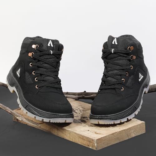 Image of Aqualite Premium ATR-102 Trekking Boot Shoes with Lace-Up, Lightweight & Comfort Insole for Men